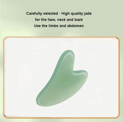 Gua Sha Board 2PCS Massage Stone For Facial Body Skincare Roller Scraping Massager Natural Resin Facial Lifting Scraper Neck Anti Wrinkle Massager Tool