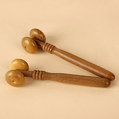 Wooden Sandalwood Massager Hand Push Roller Health Care Meridian Massage